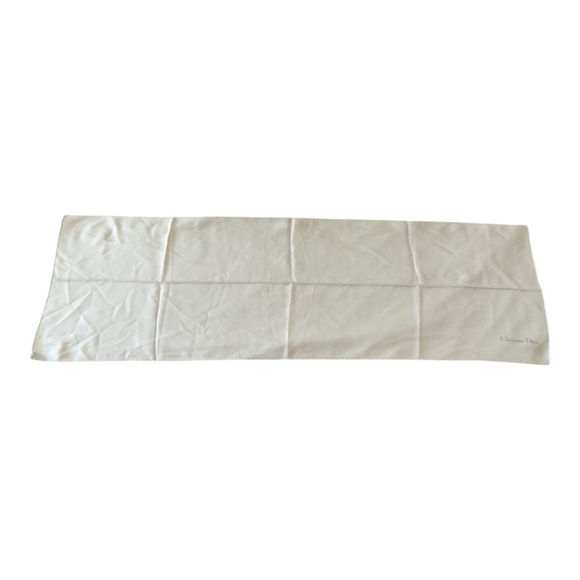 CHRISTIAN DIOR Beige silk scarf - Picture 1 of 11